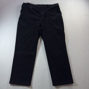 Gloria Vanderbilt Corduroy Pants Women’s Size 16 Black Straight Leg Stretch